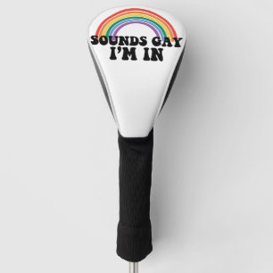 Stolz LGBT klingt schwul Gay Ich bin im Regenbogen Golf Headcover
