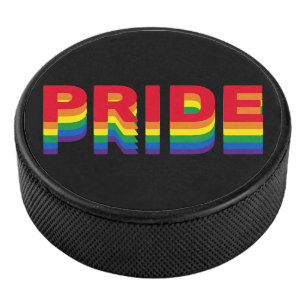 Stolz lgbt lgbtq que Gay Regenbogen schwarz Eishockey Puck