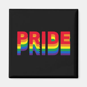 Stolz lgbt lgbtq que Gay Regenbogen schwarz Magnet