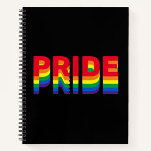 Stolz lgbt lgbtq que Gay Regenbogen schwarz Notizblock