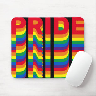 Stolz lgbt lgbtq que Gay Regenbogenmuster schwarz Mousepad