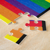 Stolz lgbt lgbtq que Gay Regenbogenmuster schwarz Puzzle (Seite)