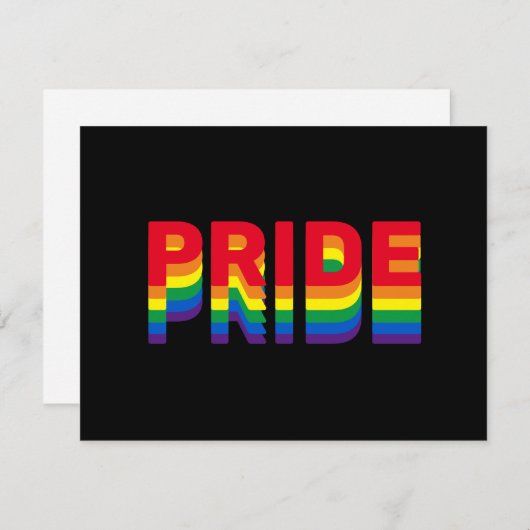 Stolz lgbt lgbtq quee Gay Regenbogen-schwarze Kart (Vorne/Hinten)