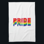 Stolz lgbt lgbtq quee Gay Regenbogenfarben weiß Geschirrtuch<br><div class="desc">Pride lgbt lgbtq que Gay Regenbogen Retro Farben weiß Küchentücher</div>