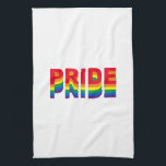 Stolz lgbt lgbtq quee Gay Regenbogenfarben weiß Geschirrtuch<br><div class="desc">Pride lgbt lgbtq que Gay Regenbogen Retro Farben weiß Küchentücher</div>