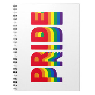 Stolz lgbt lgbtq quee Gay Regenbogenfarben weiß Notizblock