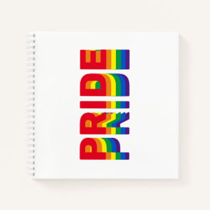 Stolz lgbt lgbtq quee Gay Regenbogenfarben weiß Notizblock