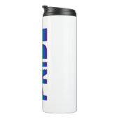 Stolz lgbt lgbtq quee Gay Regenbogenfarben weiß Thermosbecher (Nach rechts gedreht)