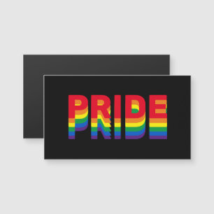 Stolz lgbt lgbtq queer Gay-Regenbogenschwarz-Magne Magnetkarte