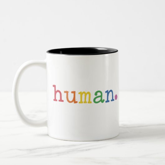 Stolz LGBT Rainbow LGBTQ Gleichheit Zweifarbige Tasse (Links)