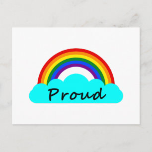Stolz - LGBT Regenbogen Postkarte