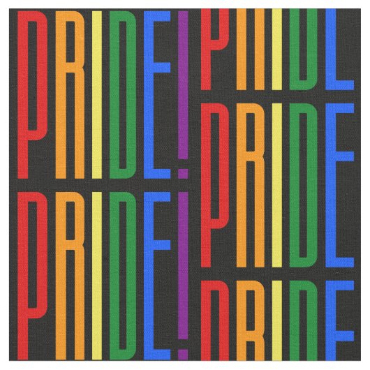 Stolz! LGBT-Regenbogenfarben-Logo Stoff (Nahaufnahme)