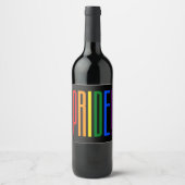 Stolz! LGBT-Regenbogenfarben-Logo Weinetikett (Vorderseite)
