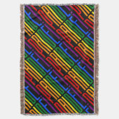 Stolz! LGBT-Regenbogenfarben Muster für Typografie Decke (Vorderseite Vertikal)