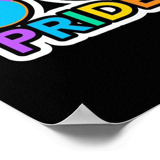 Stolz. LGBT+Stolz. Regenbogen. Poster (Ecke)