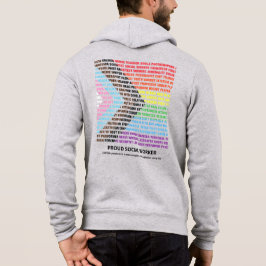 Stolz LGBT Vielfalt Regenbogen Wortwolke Benutzerd Hoodie