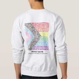 Stolz LGBT Vielfalt Regenbogen Wortwolke Benutzerd Sweatshirt