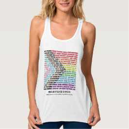 Stolz LGBT Vielfalt Regenbogen Wortwolke Benutzerd Tank Top