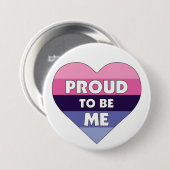Stolz LGBTQ+ Allesexual Pride Flag Herz Button (Vorne & Hinten)