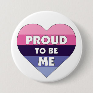 Stolz LGBTQ+ Allesexual Pride Flag Herz Button