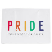 Stolz | LGBTQ Gay Modern Rainbow Große Geschenktüte (Vorderseite)