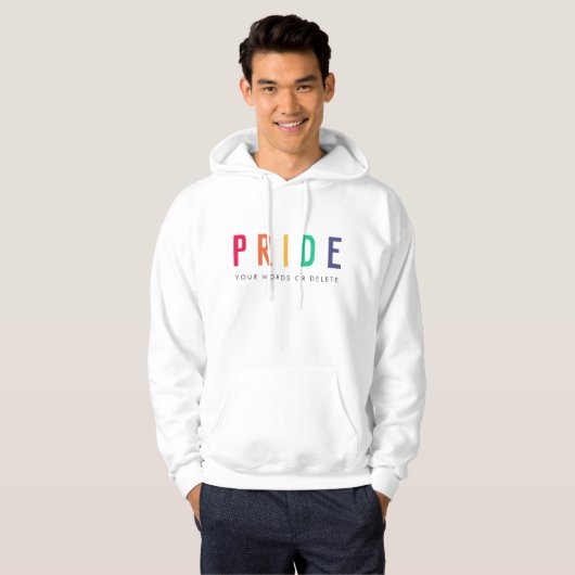 Stolz | LGBTQ Gay Modern Rainbow Hoodie (Vorne ganz)