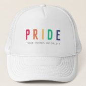 Stolz | LGBTQ Gay Modern Rainbow Truckerkappe (Vorderseite)