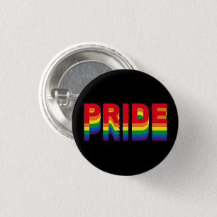 Stolz lgbtq Gay Regenbogenfarben schwarz Button