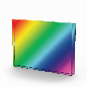 Stolz Lgbtq Longbt Regenbogenfarben Muster Fotoblock