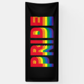 Stolz lgbtq que Gay Regenbogen Retro schwarz Banner (Vertikal)