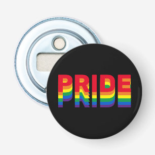 Stolz lgbtq que Gay Regenbogen Retro schwarz Flaschenöffner