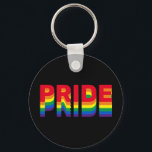 Stolz lgbtq que Gay Regenbogen Retro schwarz Schlüsselanhänger<br><div class="desc">Pride lgbt lgbtq que Gay Regenbogenfarben Schwarzer Schlüsselanhänger</div>