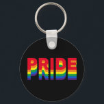 Stolz lgbtq que Gay Regenbogen Retro schwarz Schlüsselanhänger<br><div class="desc">Pride lgbt lgbtq que Gay Regenbogenfarben Schwarzer Schlüsselanhänger</div>