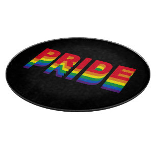 Stolz lgbtq que Gay Regenbogen Retro schwarz Schneidebrett