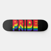 Stolz lgbtq que Gay Regenbogen Retro schwarz Skateboard (Horizontal)