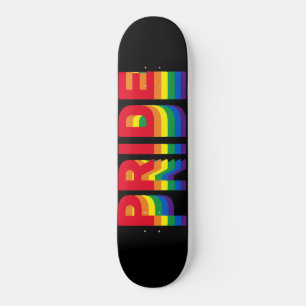 Stolz lgbtq que Gay Regenbogen Retro schwarz Skateboard