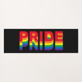 Stolz lgbtq que Gay Regenbogen Retro schwarz Yogamatte (Rückseite (Horizontal))