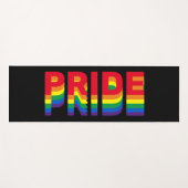 Stolz lgbtq que Gay Regenbogen Retro schwarz Yogamatte (Vorderseite (Horizontal))