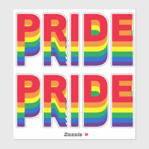 Stolz lgbtq quee Gay Regenbogen-Retrofarben Aufkleber