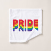 Stolz lgbtq quee Gay Regenbogen-Retrofarben Badhandtuch Set (Waschlappen)