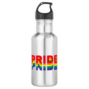 Stolz lgbtq quee Gay Regenbogen-Retrofarben Edelstahlflasche