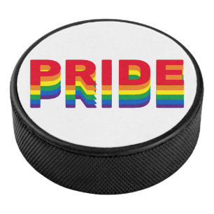Stolz lgbtq quee Gay Regenbogen-Retrofarben Eishockey Puck