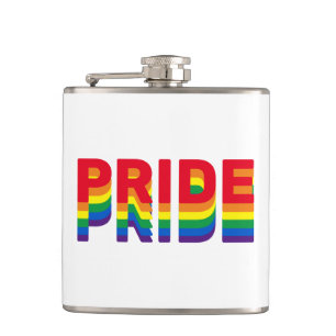 Stolz lgbtq quee Gay Regenbogen-Retrofarben Flachmann