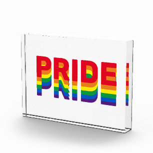 Stolz lgbtq quee Gay Regenbogen-Retrofarben Fotoblock