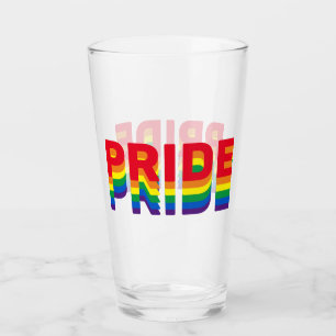 Stolz lgbtq quee Gay Regenbogen-Retrofarben Glas