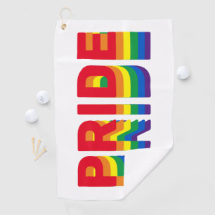 Stolz lgbtq quee Gay Regenbogen-Retrofarben Golfhandtuch