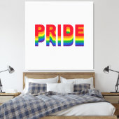 Stolz lgbtq quee Gay Regenbogen-Retrofarben Leinwanddruck (Insitu (Schlafzimmer))