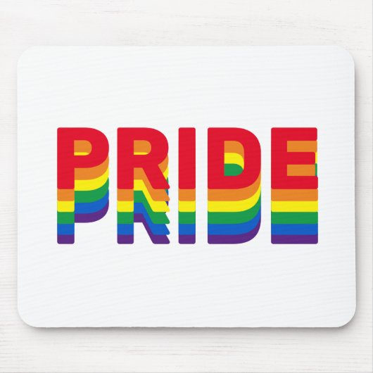 Stolz lgbtq quee Gay Regenbogen-Retrofarben Mousepad (Vorne)