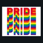 Stolz lgbtq quee Gay Regenbogen-Retrofarben Poster<br><div class="desc">Pride lgbt lgbtq que Gay Regenbogen Retrofarben weißes Poster</div>