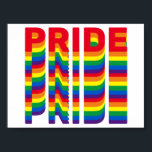 Stolz lgbtq quee Gay Regenbogen-Retrofarben Poster<br><div class="desc">Pride lgbt lgbtq que Gay Regenbogen Retrofarben weißes Poster</div>